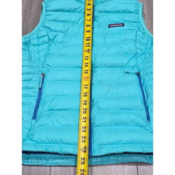 Patagonia Down Sweater Puffer Vest Full Zip Quilted Blue Medium A004000 - Picture 3 of 12